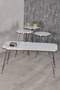 Black Wire Double Gold Coffee Table Set Square