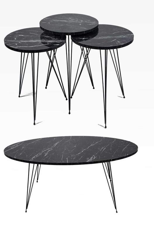 Black Wire Coffee Table Set Ellipse Black Wire Coffee Table Set Ellipse