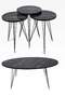 Black Wire Coffee Table Set Ellipse
