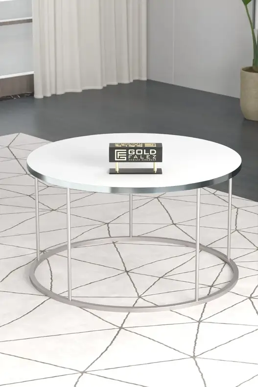 Coffee Table and Zigon Coffee Table Terra Set Silver Coffee Table and Zigon Coffee Table Terra Set Silver