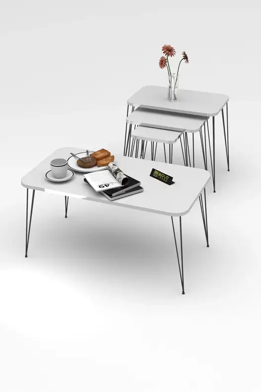 Square Silver Black Wire Coffee Table Set Square Silver Black Wire Coffee Table Set