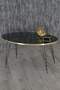 Black Wire Gold Coffee Table Set Ellipse