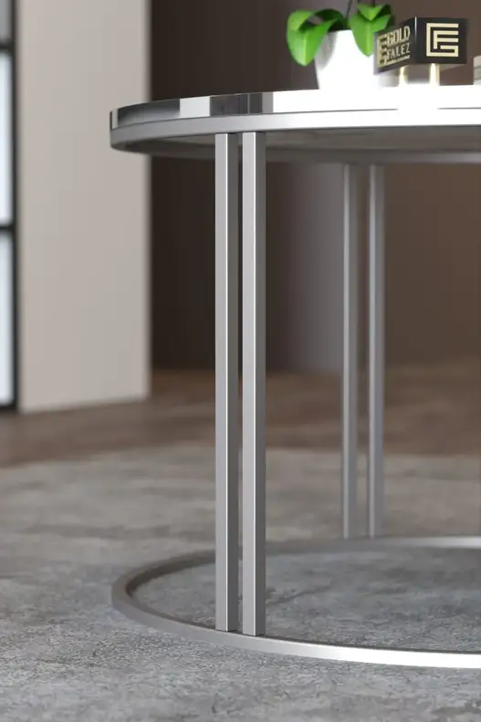 Middle Coffee Table Single Silver Luxury Special Middle Coffee Table Single Silver Luxury Special