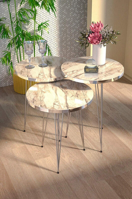 Silver Wire Coffee Table Set Ellipse Silver Wire Coffee Table Set Ellipse
