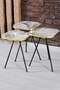 Black Metal Square Gold Zigon Coffee Table