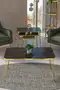 Square Gold Wire Coffee Table Set