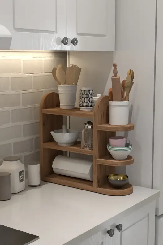 Spice Rack Kitchen Shelf with Napkin Holder Spice Rack Kitchen Shelf with Napkin Holder