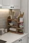 Spice Rack Kitchen Shelf with Napkin Holder