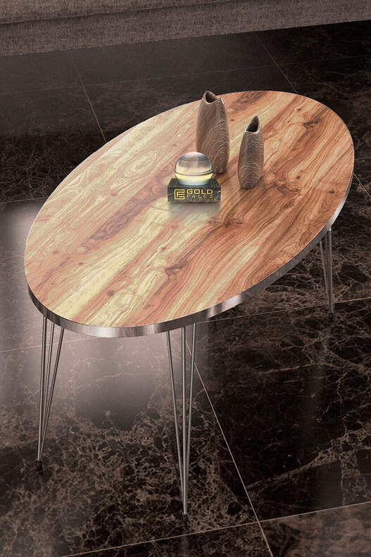 Silver Wire Mid Coffee Table Ellipse Silver Wire Mid Coffee Table Ellipse