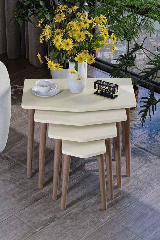 Elya Wooden 4 Piece Zigon Coffee Table Elya Wooden 4 Piece Zigon Coffee Table