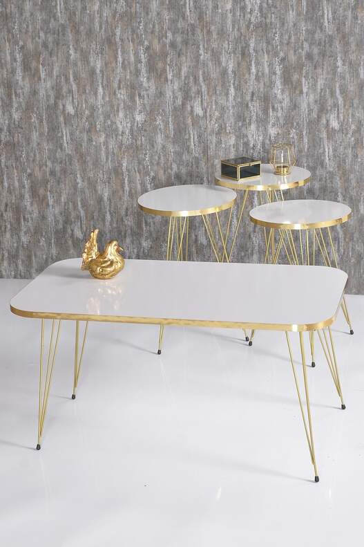 Gold Wire Zigon Coffee Table Set Square Gold Wire Zigon Coffee Table Set Square
