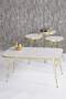 Gold Wire Zigon Coffee Table Set Square