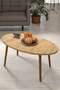 Ellipse Wooden Zigon Centre Coffee Table Set