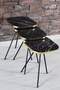 Black Metal Square Gold Zigon Coffee Table