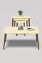 Wooden Square Coffee Table Set