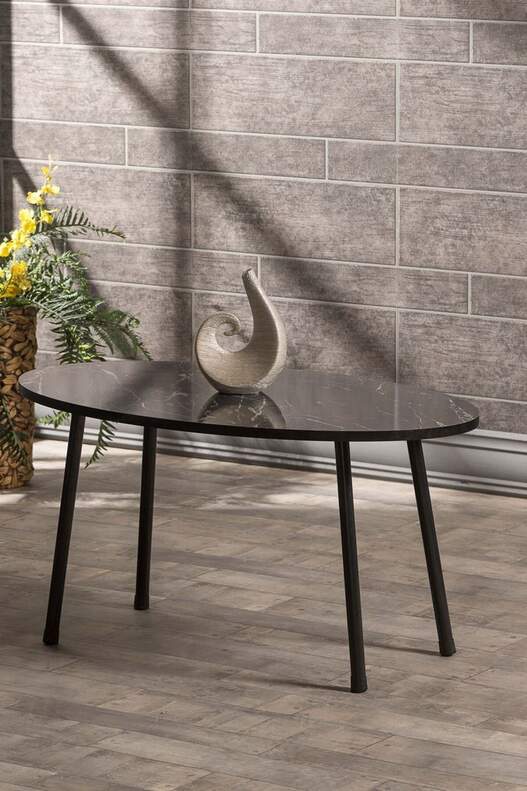 Black Metal Coffee Table Set Ellipse Black Metal Coffee Table Set Ellipse