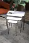 Square Silver Black Wire Coffee Table Set