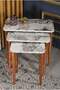 Wooden Square Coffee Table Set