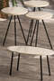 Black Metal Coffee Table Set Ellipse