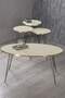 Black Wire Gold Coffee Table Set Ellipse