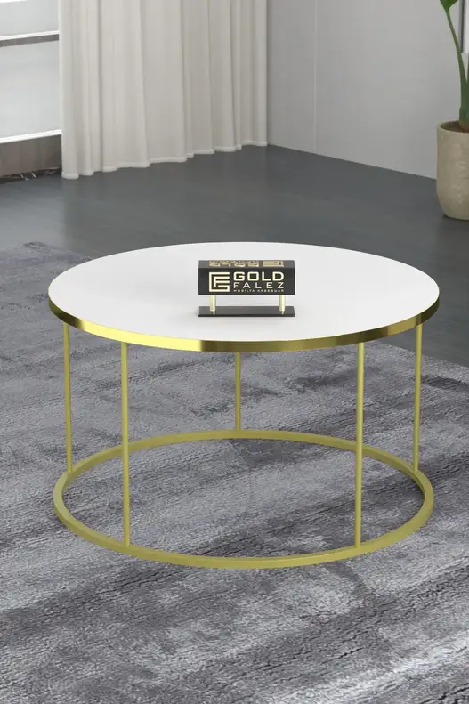 Coffee Table and Zigon Coffee Table Terra Set Gold Coffee Table and Zigon Coffee Table Terra Set Gold