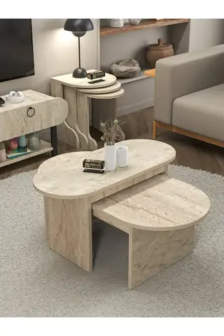 Setro 2 Piece Middle Coffee Table