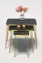Square Gold Wire Coffee Table Set