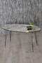 Black Wire Double Gold Coffee Table Set Ellipse