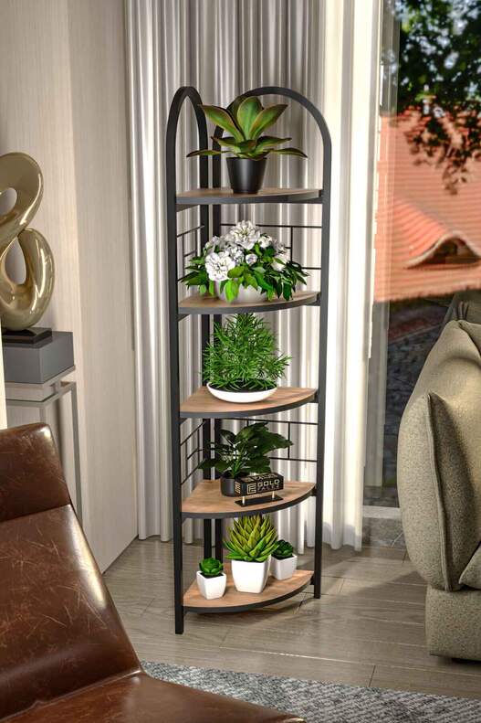 Bohemian Corner Flower Bed with 5 Shelves