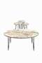 Black Wire Coffee Table Set Ellipse