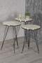 Black Wire Double Gold Coffee Table Set Ellipse