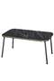 Black Metal Double Gold Coffee Table Set Square