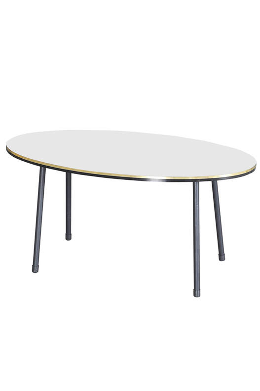 Black Metal Double Gold Centre Coffee Table Ellipse