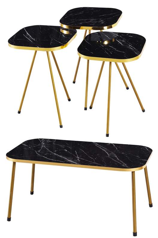 Gold Zigon Centre Coffee Table Set 3200 Gold Zigon Centre Coffee Table Set 3200