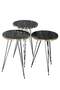 Black Wire Gold Coffee Table Set Square