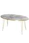 Gold Wire Zigon Coffee Table Set Ellipse