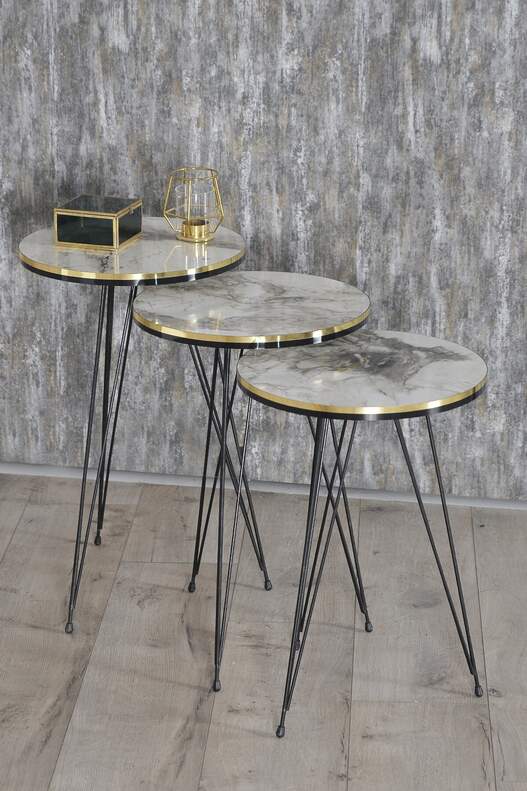 Black Wire Double Gold Coffee Table Set Ellipse Black Wire Double Gold Coffee Table Set Ellipse