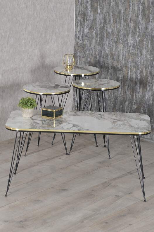 Black Wire Double Gold Coffee Table Set Square Black Wire Double Gold Coffee Table Set Square