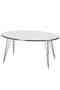 Black Wire Double Gold Coffee Table Set Ellipse