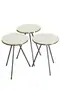 Black Metal Double Gold Coffee Table Set Ellipse