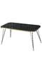 Black Wire Gold Coffee Table Set Square