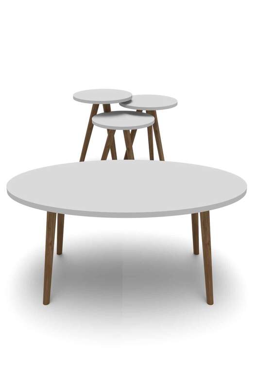 Ellipse Wooden Zigon Centre Coffee Table Set Ellipse Wooden Zigon Centre Coffee Table Set