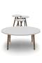 Ellipse Wooden Zigon Centre Coffee Table Set