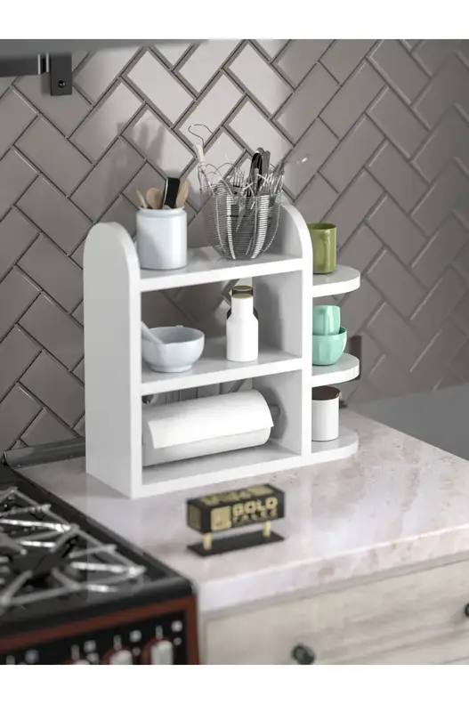 Spice Rack Kitchen Shelf with Napkin Holder Spice Rack Kitchen Shelf with Napkin Holder