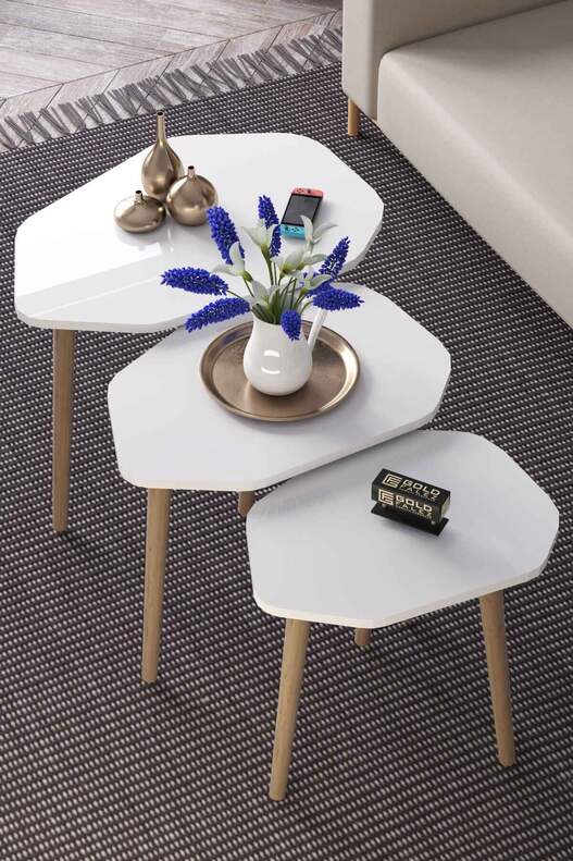 Trio 3 Wooden Zigon Coffee Table Trio 3 Wooden Zigon Coffee Table