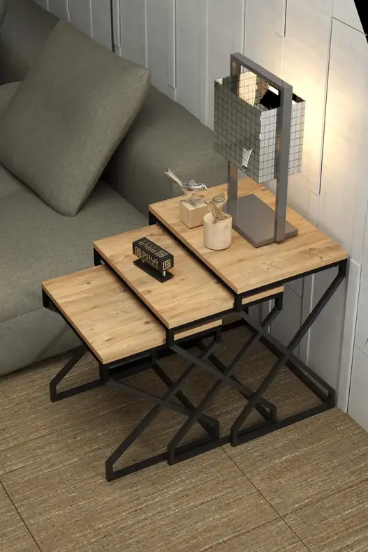 V Lux 3 Piece Zigon Coffee Table
