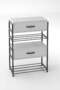 Wood-Metal 4 Shelf 2 Door Shoe Rack