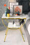 Double Strip Metal Side Table Bedside Table