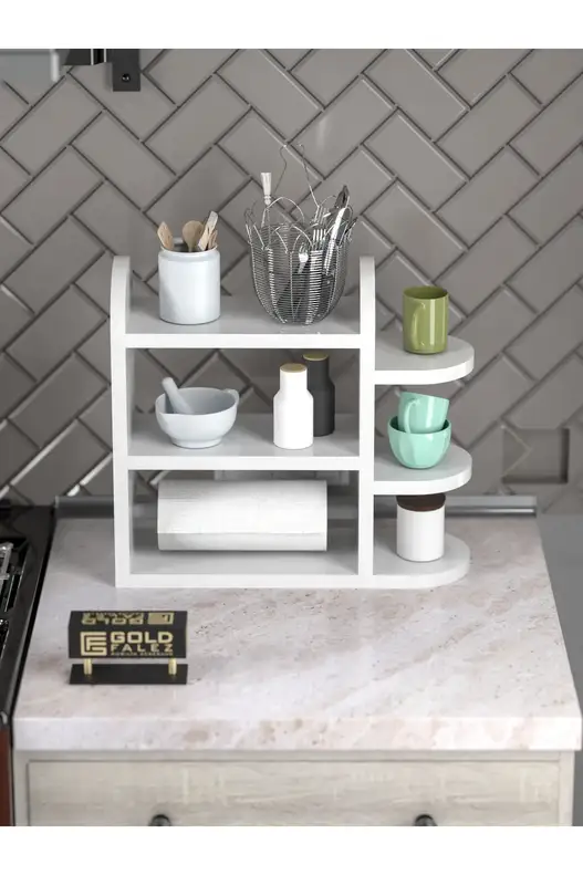 Spice Rack Kitchen Shelf with Napkin Holder Spice Rack Kitchen Shelf with Napkin Holder