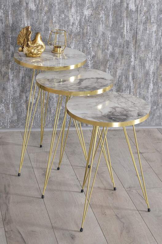 Gold Wire Zigon Coffee Table Set Ellipse Gold Wire Zigon Coffee Table Set Ellipse